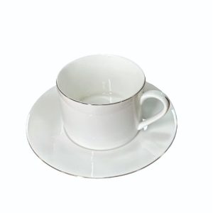 סט ספל וצלוחית Bone China 9oz בעיצוב אישי